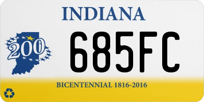 IN license plate 685FC