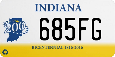 IN license plate 685FG