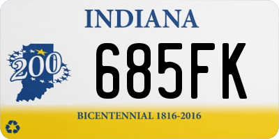 IN license plate 685FK