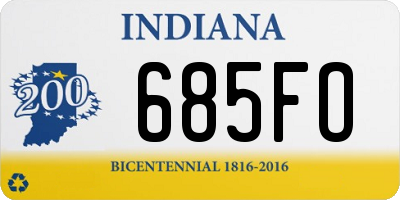 IN license plate 685FO