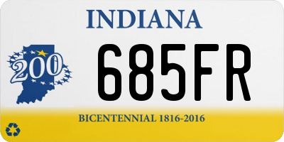 IN license plate 685FR