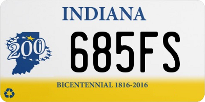 IN license plate 685FS