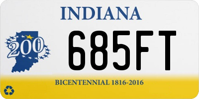 IN license plate 685FT