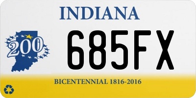 IN license plate 685FX