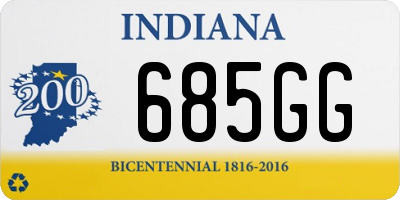 IN license plate 685GG