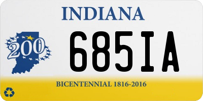 IN license plate 685IA