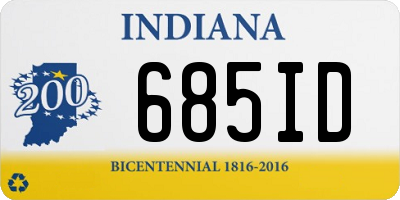 IN license plate 685ID