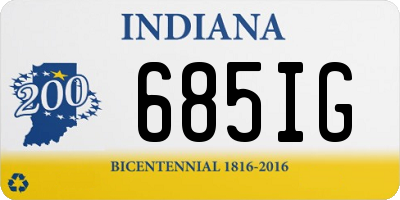 IN license plate 685IG