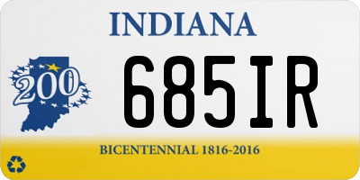 IN license plate 685IR