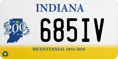 IN license plate 685IV