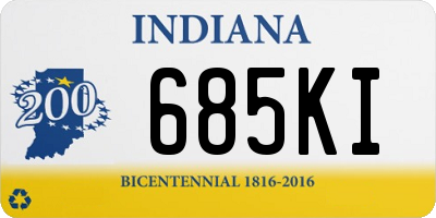 IN license plate 685KI