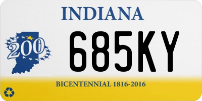 IN license plate 685KY