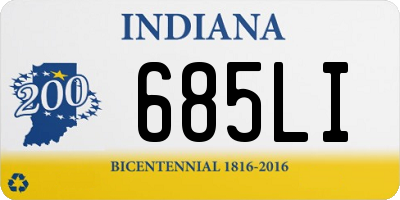 IN license plate 685LI