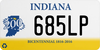 IN license plate 685LP