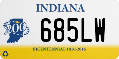 IN license plate 685LW