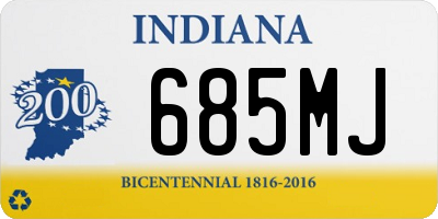 IN license plate 685MJ