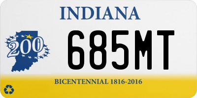 IN license plate 685MT