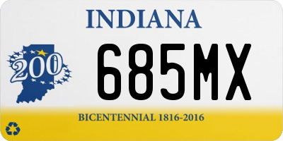 IN license plate 685MX