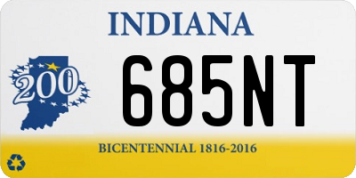 IN license plate 685NT