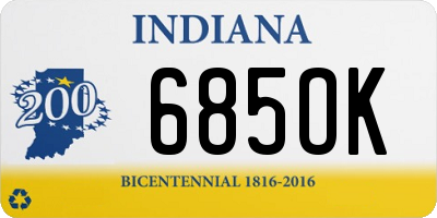 IN license plate 685OK