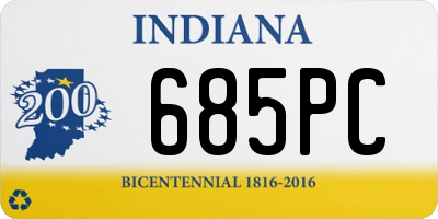 IN license plate 685PC