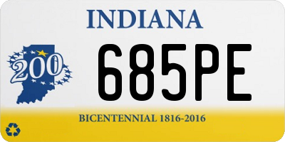 IN license plate 685PE