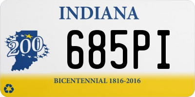 IN license plate 685PI