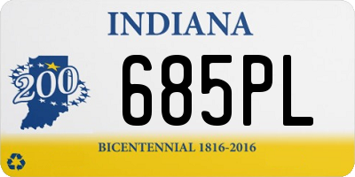 IN license plate 685PL