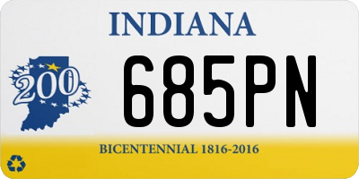 IN license plate 685PN