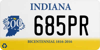 IN license plate 685PR