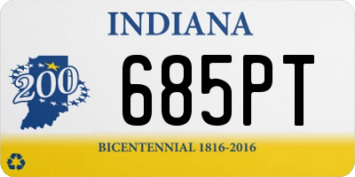 IN license plate 685PT