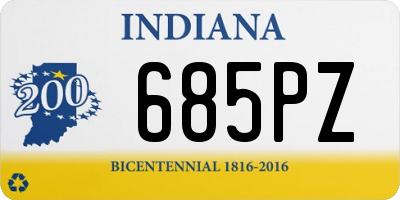 IN license plate 685PZ