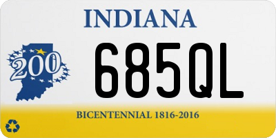 IN license plate 685QL