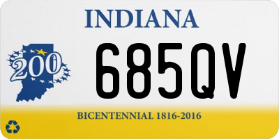 IN license plate 685QV