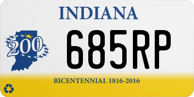 IN license plate 685RP