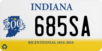 IN license plate 685SA