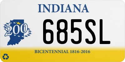 IN license plate 685SL
