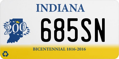 IN license plate 685SN