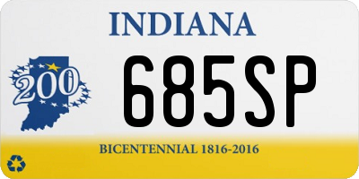 IN license plate 685SP