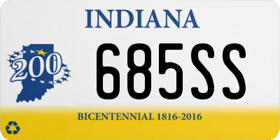 IN license plate 685SS