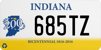 IN license plate 685TZ