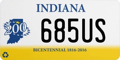 IN license plate 685US