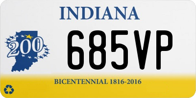 IN license plate 685VP