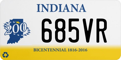 IN license plate 685VR