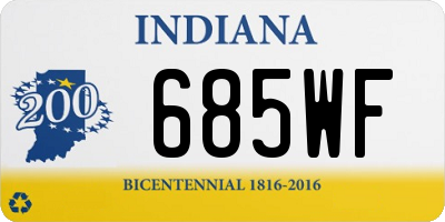 IN license plate 685WF