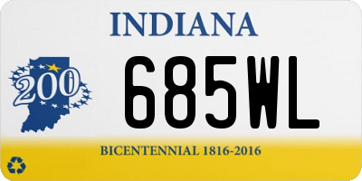 IN license plate 685WL