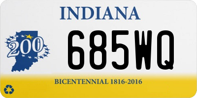 IN license plate 685WQ