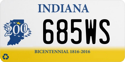 IN license plate 685WS