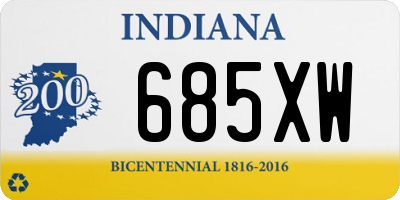 IN license plate 685XW