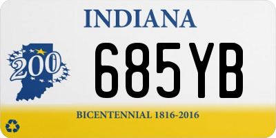 IN license plate 685YB